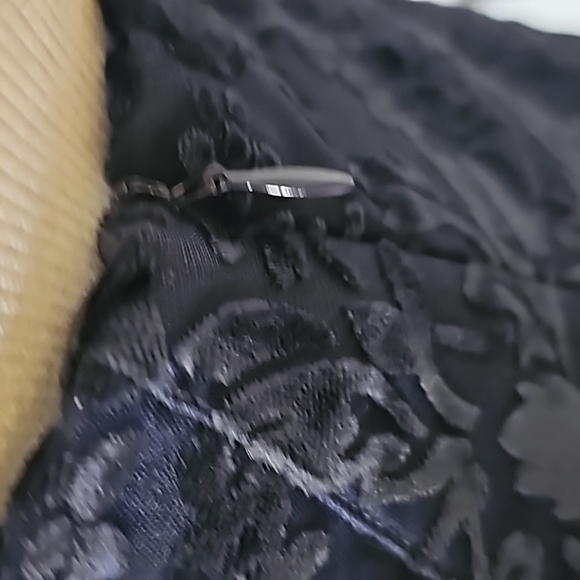 House of Harlow purple velvet floral Burn Out fabric Side zipper Baby Doll Small - Picture 4 of 10